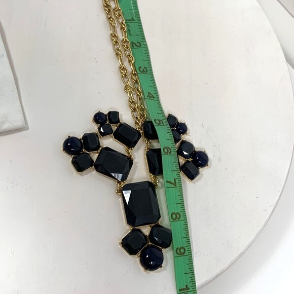 Kate Spade Jackpot Jewels Chunky Statement Collar Necklace Navy Blue + Dustbag - Picture 7 of 8